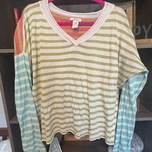 Sundance Multicolor Striped Sweater